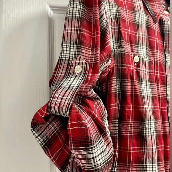 Lauren Ralph Lauren | Plaid Button-up Shirt - Red - Picture 4 of 5